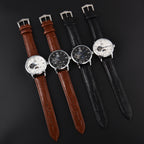 Reloj Automático Orient Sun & Moon semiesqueleto para hombre, esfera blanca, correa de cuero negro, cristal de zafiro, reloj de vestir resistente al agua hasta 50M
