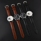 Orient Sun & Moon Semi Skeleton Automatic Watch Men's White Dial Black Leather Strap Sapphire Crystal 50M Waterproof Dress Watch