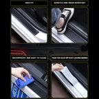 Carbon Fiber Car Door Threshold Tape Sill Protective Stickers Decal for Jeep CHEROKEE Logo Rear Trunk Bumper Scratch Guard Trim