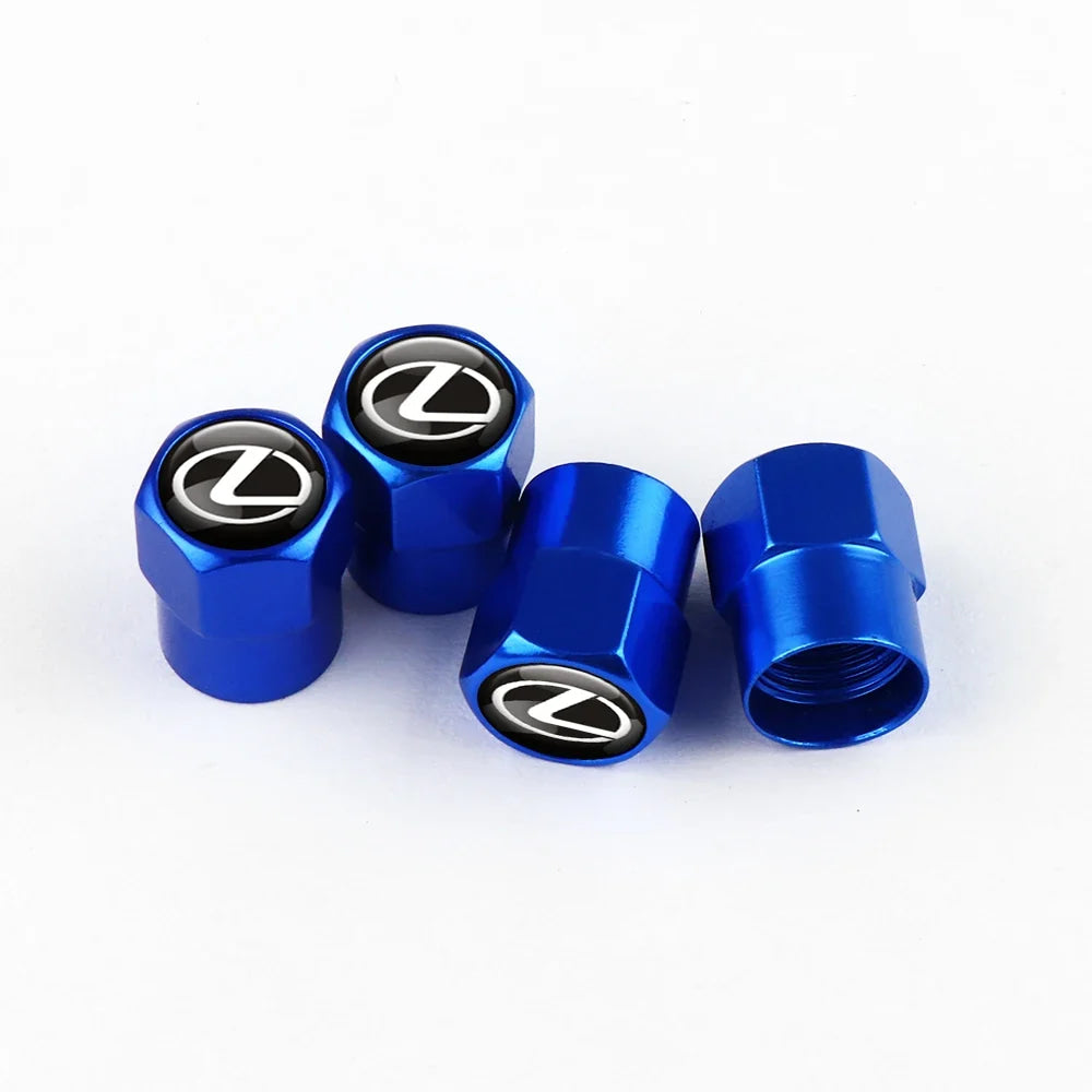 4PCS Car Wheel Tire Valve Caps Stem Case Cover Auto Accessories For Lexus CT200h ES250 ES300h NX300h RX350 IS250 IS200 GS300 450