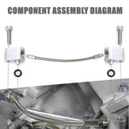 LS Cylinder Head Coolant Throttle Body Bypass Hose Kit Aluminum For GM LS Series Engines LSX LS1 LM7 LR4 LQ4 LS6 L59 LQ9 LM4