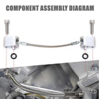 LS Cylinder Head Coolant Throttle Body Bypass Hose Kit Aluminum For GM LS Series Engines LSX LS1 LM7 LR4 LQ4 LS6 L59 LQ9 LM4