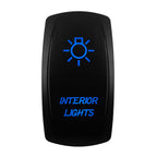 12V 20A Blue Led Car Boat Laser Rocker Switch ON OFF, (ON) OFF, ON OFF ON, (ON) OFF ON, (ON) OFF (ON) Waterproof