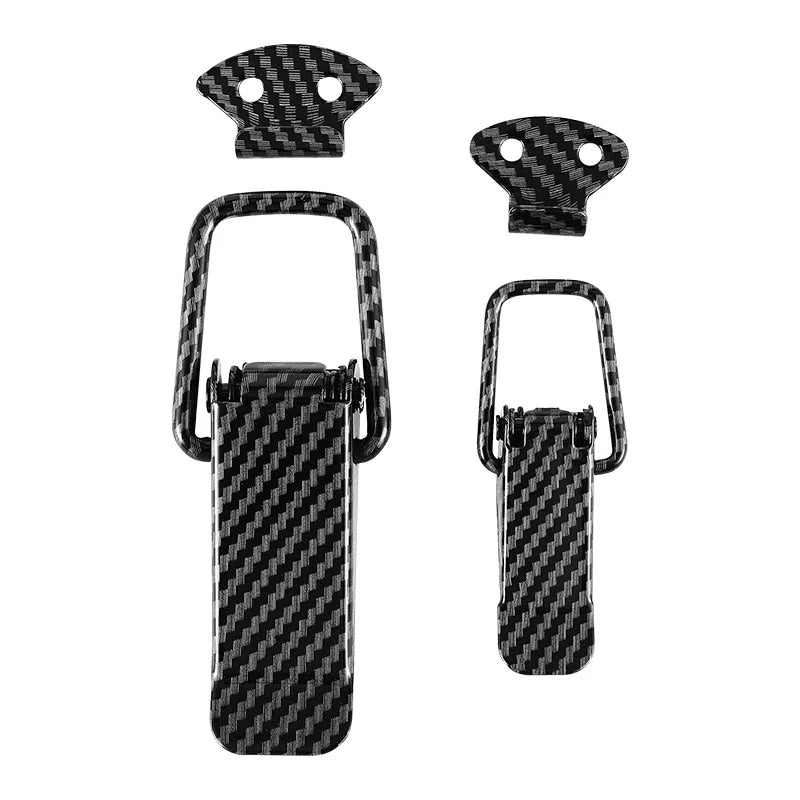 Universal Cars Accessaries 2Pcs Fastener Clip Alloy Mount Hood Pin Bonnet Lock Kit Tunning Lock Kit Down Hood Lock Latch Pins