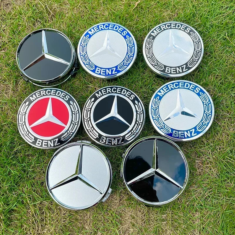 4pcs 56mm 60mm 75mm  68mm3Pin Car Wheel Center Cap Rim Hub Caps Emblem W202 W220 W213 W210 W164 E200 E260 E300 For Mercedes Benz