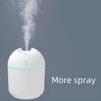 Mini humidificador de aire USB de 250ML, difusor de aceites esenciales aromáticos para el hogar y el coche, generador de niebla silencioso ultrasónico con lámpara LED de Color