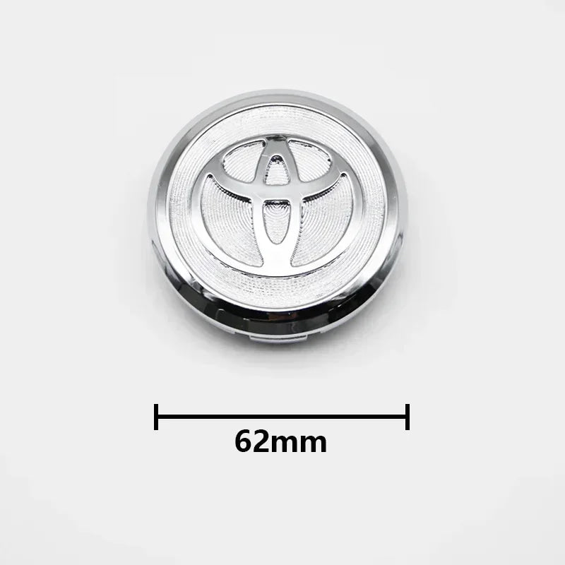 4pcs 57mm+62mm Car Tyre Wheel Center Hub Cap Badge For Toyota C-hr Prado Rav4 Yaris Hilux Prius Avensis Corolla Camry crown