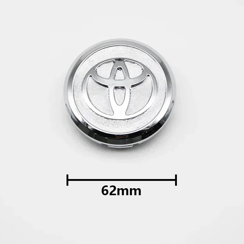 4pcs 57mm+62mm Car Tyre Wheel Center Hub Cap Badge For Toyota C-hr Prado Rav4 Yaris Hilux Prius Avensis Corolla Camry crown