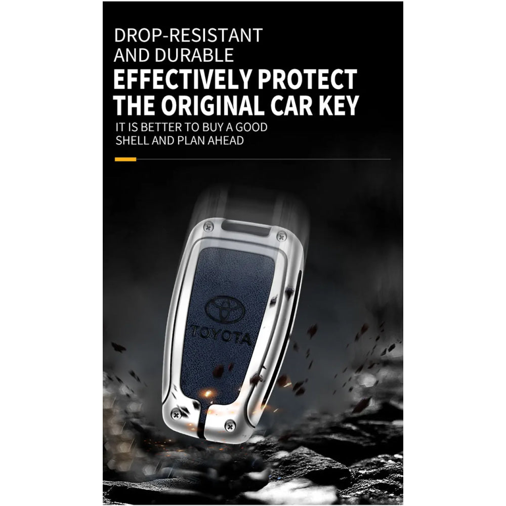 Car Key Case Bag Cover Shell For Toyota CHR Prado 2017 2018 Prius Camry Corolla RAV4 2017 2018 2019 2020 Protector Accessories