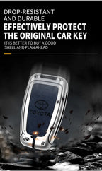 Car Key Case Bag Cover Shell For Toyota CHR Prado 2017 2018 Prius Camry Corolla RAV4 2017 2018 2019 2020 Protector Accessories