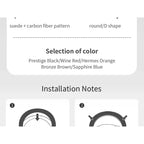 For Ford Mondeo Focus Raptor Puma Edge Explorer Ecosport Ranger F150 Kuga Car Suede Carbon fiber Anti-slip Steering Wheel Cover