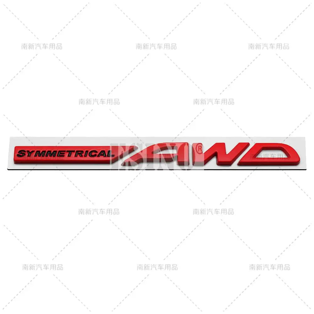 Symmetrical AWD Car Emblem Adhesive Metal Zinc Alloy Fender Badge for Subaru Legacy Forester XV Outback BRZ