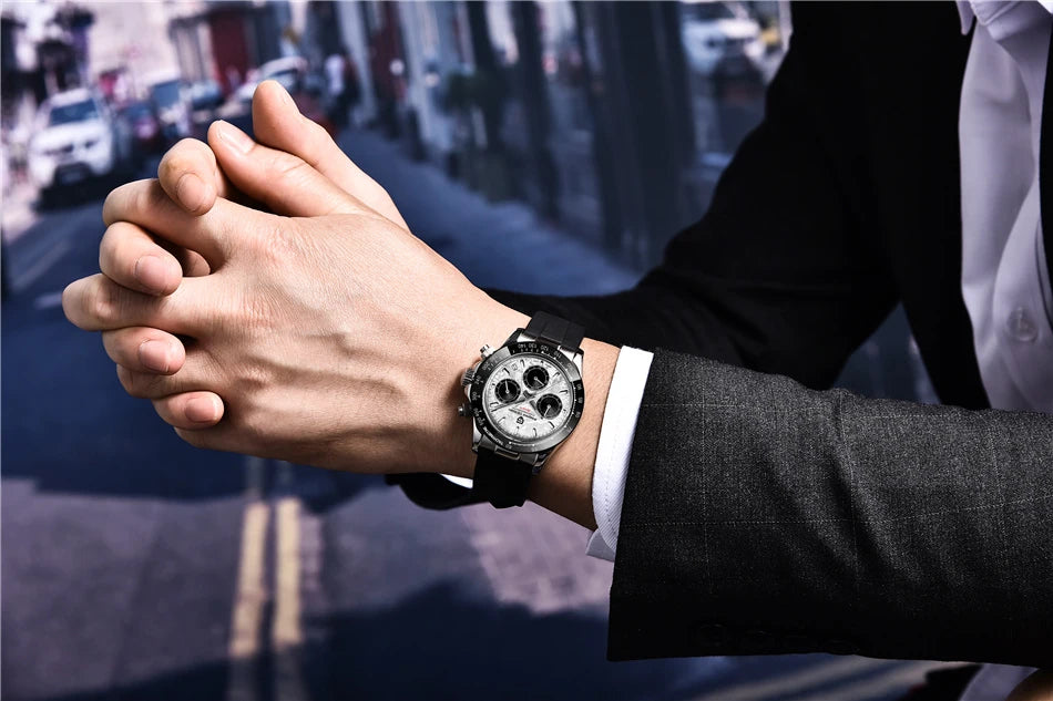 40mm New V2 PAGANI DESIGN Classic fashion Men Quartz Watches Sapphire Retro Chronograph Stainless Steel Waterproof Watch for Men
