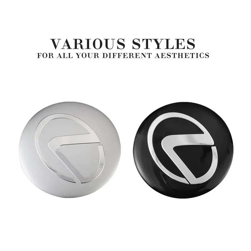 4Pcs 56MM Car Wheel Center Hub Cap Rim Cover Emblem Stickers For Lexus IS250 IS200 CT200h GS300 LS430 RX450h LX570 IS300 ES RX