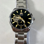 Reloj Mecánico Automático para Hombre ORIENT, Esfera Esqueleto, Correa de Acero Inoxidable, Luminoso, Resistente al Agua, Reloj de Pulsera para Negocios