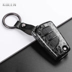 For Toyota Camry RAV4 Forturner Hilux Auris Corolla Avensis Verso Yaris Aygo Scion TC ABS Carbon Fiber Style Car Key Case Cover