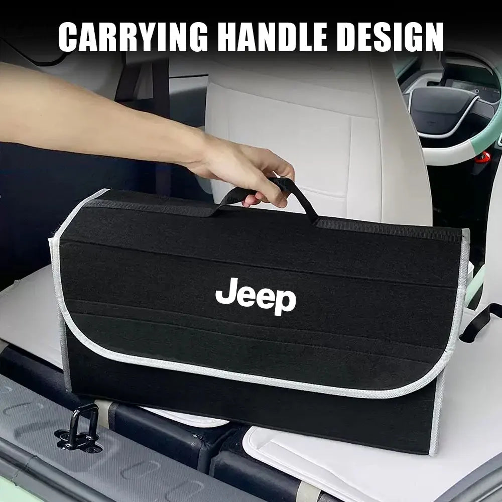 Car Trunk Organizer Box Large Capacity Folding Storage Bag Accessories For Jeep Wrangler Renegade Compass Gladiator Cherokee JL