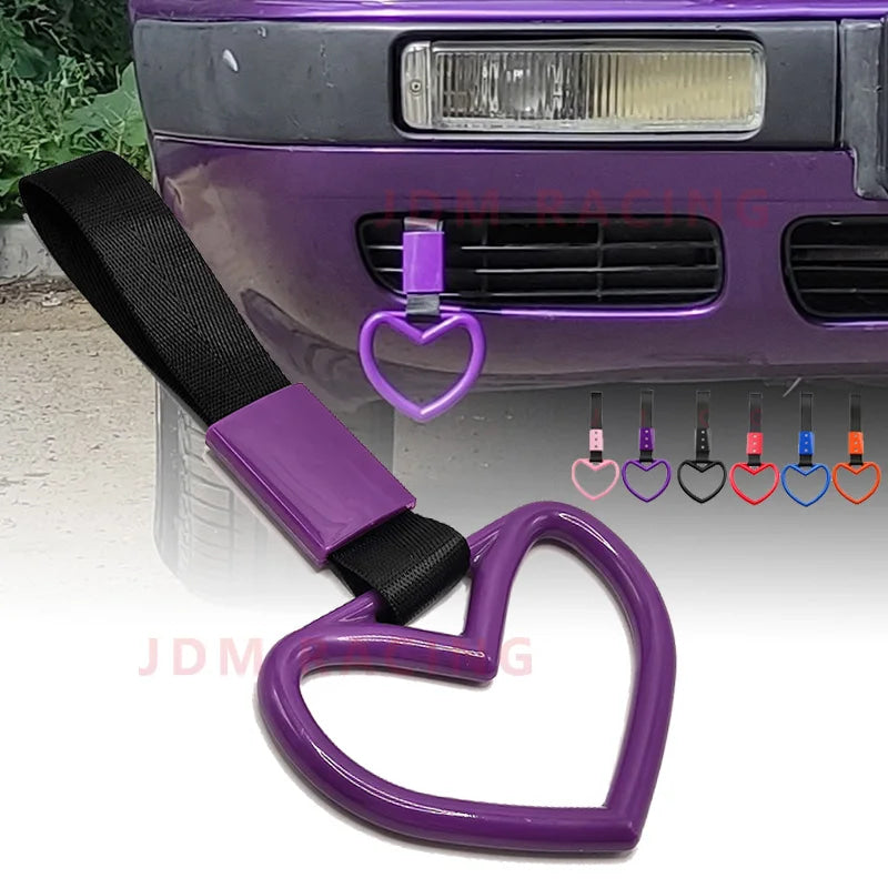 JDM Train Bus Handle Hand Strap Ring Heart Styling Drift Charm Strap Drift Auto Warning Ring Car Strap Car Rear Bumper Supplies