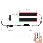 Truck Car Devil Eye LED Pixel Panel Light Remote Control Soft Foldable Lighting Scrolling For Board Windshield 12V 24V