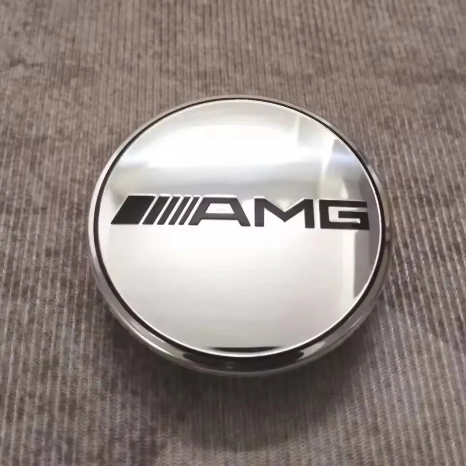 4PCS 75mm Metal Emblem Car Wheel Center Hub Cap Cover Badge For Mercedes Benz AMG GLK GLE GLC W203 W206 W220 W205 W211 W212 201