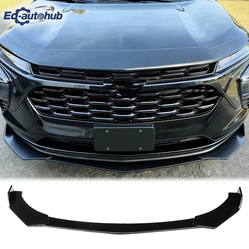 Black Painted Front Splitter Lip Body Kit for Chevy Chevrolet Trax 2023-2026 Auto Accessories Custom Fit Styling Kit