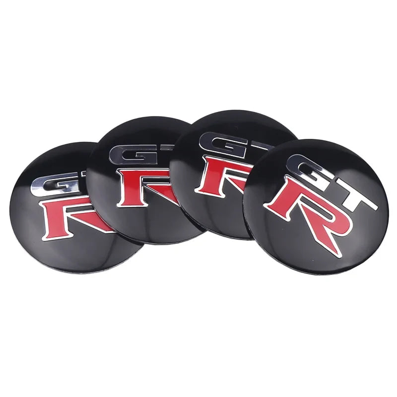 4Pcs 56 60MM Car Emblem Wheel Hub Caps Stickers Hubcap Badge Decals For Nissan Nismo X-trail Almera Tiida Patrol Teana J32 GTR