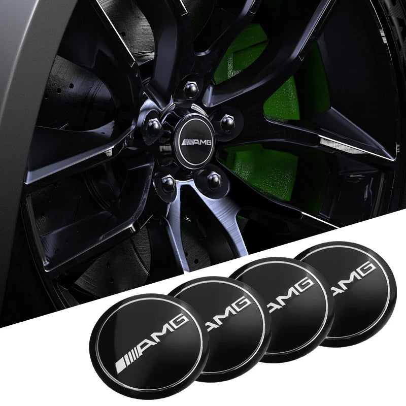 4PCS 56mm Car Styling Wheel Center Hub Caps Rim Cover Badge Emblem Sticker For Mercedes Benz AMG W205 W204 W206 W213 W212 W211 W