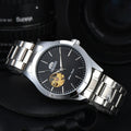 Orient Watch  Double Lion Japanese Fully Automatic Mechanical Watch Hollowed Out Business Men's Watch Stainless Steel Strip