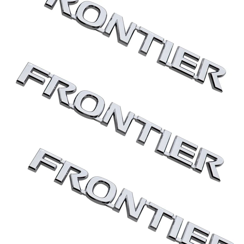 1pcs 3D FRONTIER ABS Car Rear Letter logo Rear Bumper tail door trunk car rear Emblem sticker styling Accessories For Nissan