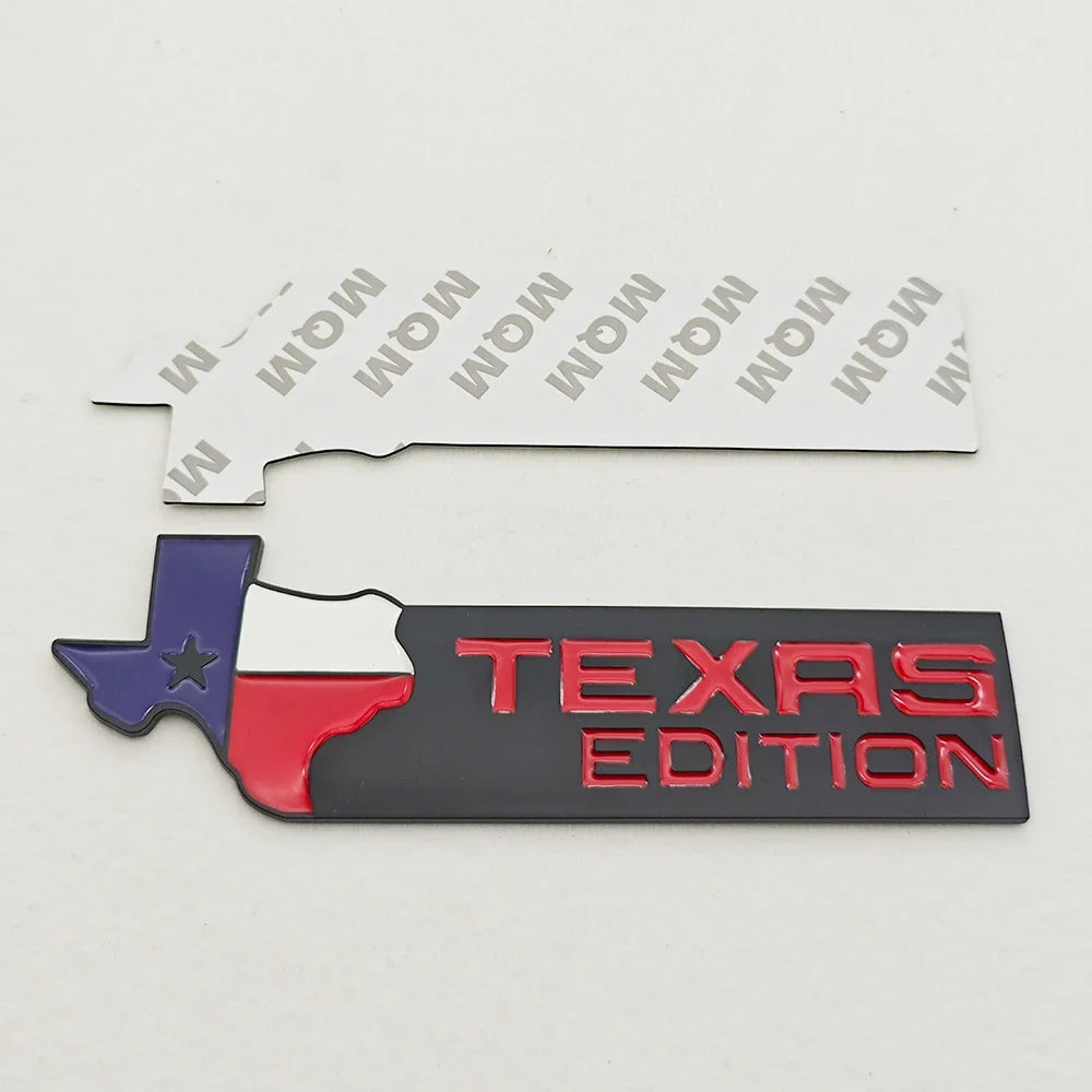 TEXAS EDITION Logo Emblem Metal Car Badge Trunk Sticker For Ford Jeep Chevrolet Ram GMC Dodge Cadillac Lincoln Tesla Accessories