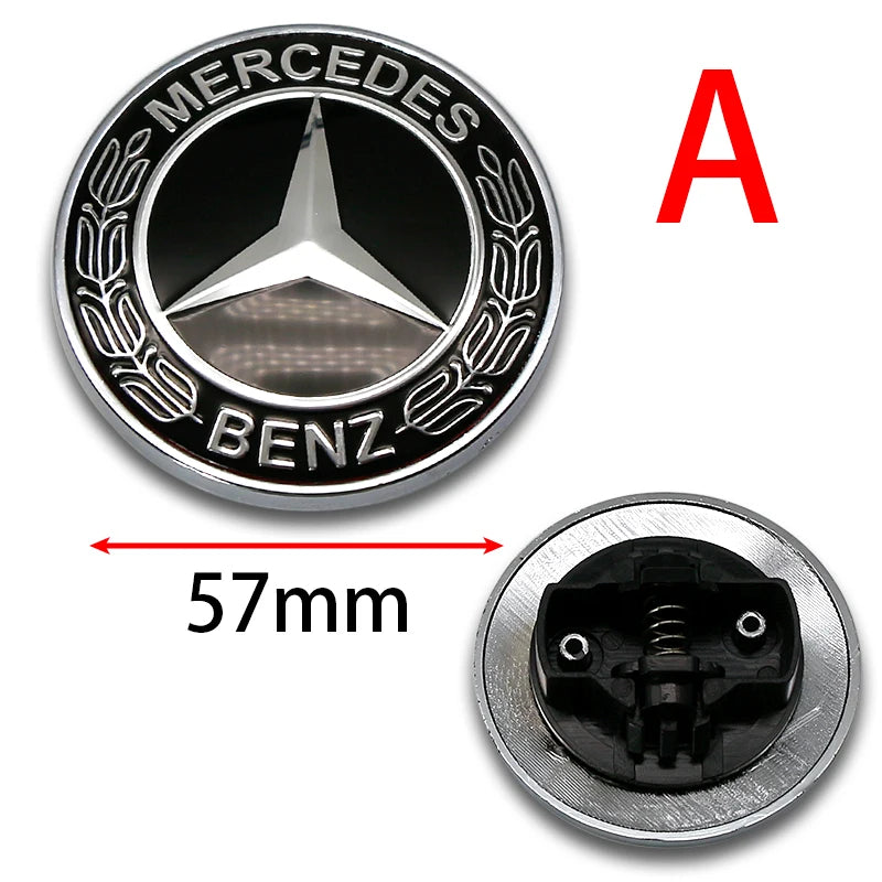 57mm 3D ABS Car Front Engine Hood Bonnet Flat Emblem Badge Universal For Auto Sedan SUV Coupe Exterior Tuning Styling Trim 1PC