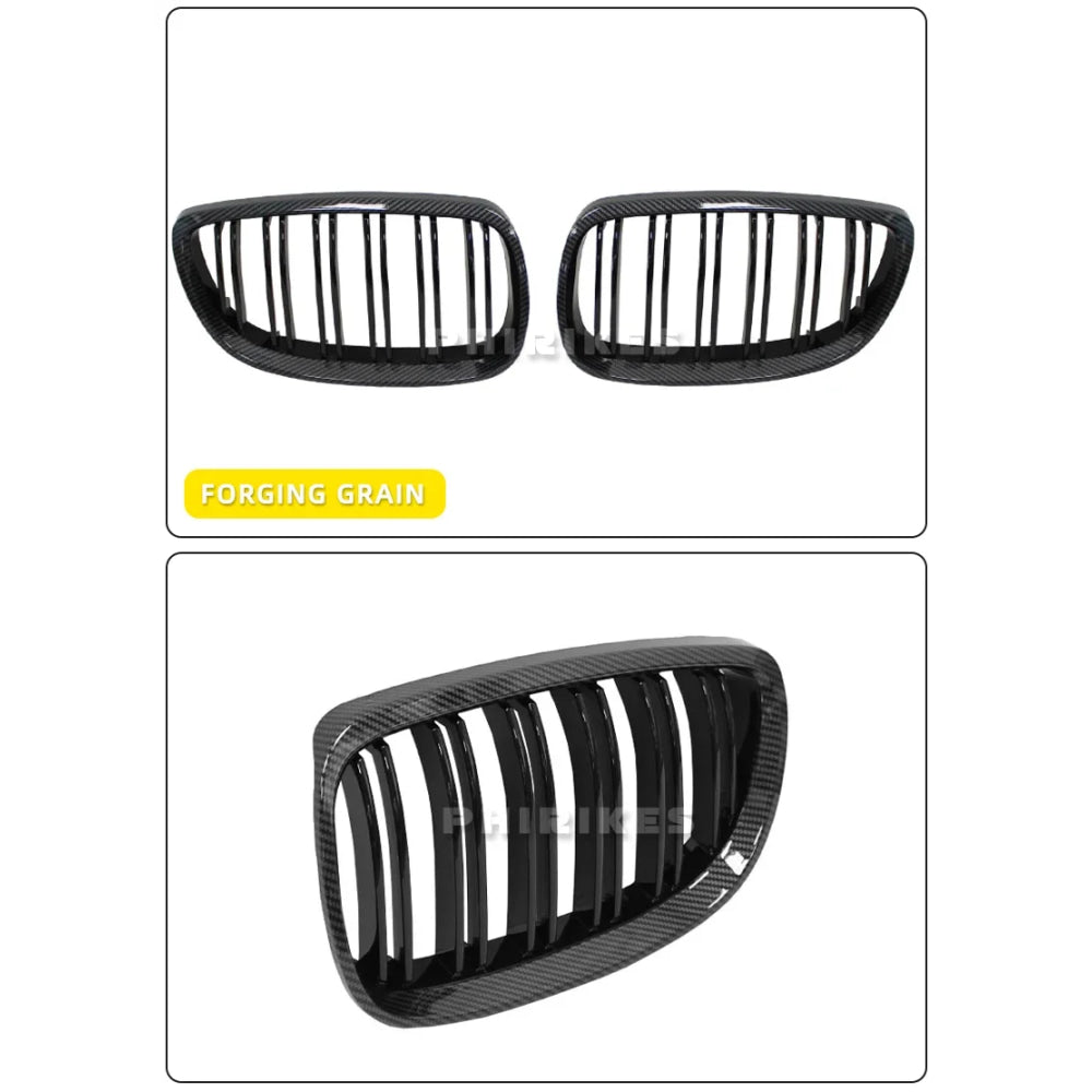 Pair Gloss Matt Carbon Black 3 Color Front Kidney Grille For BMW E92 E93 M3 2006-2009 Racing Grills