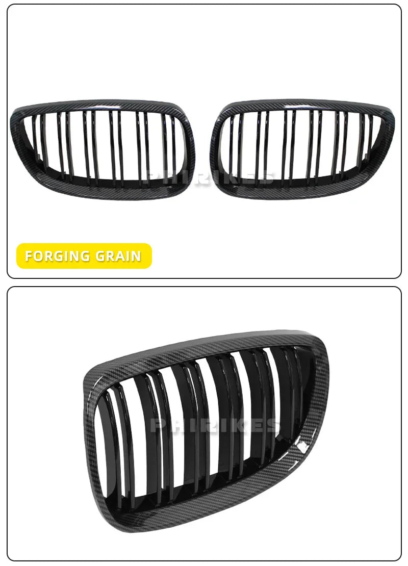 Pair Gloss Matt Carbon Black 3 Color Front Kidney Grille For BMW E92 E93 M3 2006-2009 Racing Grills