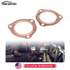 2Pcs 2.5" Universal Copper Header Exhaust Collector Gaskets Flanges 3-Hole 2-1/2"