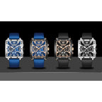 2026 New Pagani Design PD1725 Men Square Quartz Watch Chronograph 42MM Sapphire Glass Waterproof Racing Sports Silicone reloj
