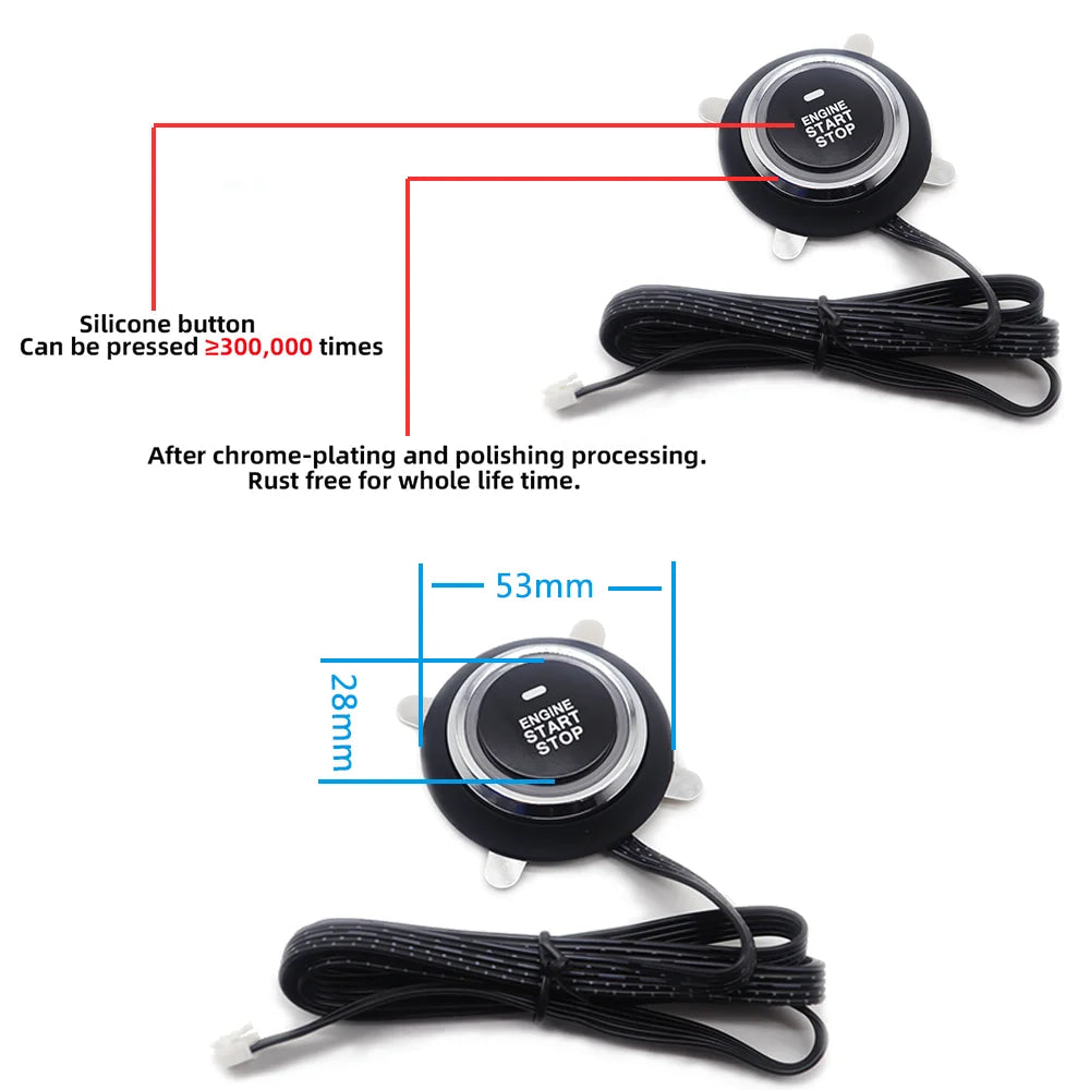 Kirbin Universal Car alarm with auto start Smart key Engine ignition autostart kit Automotive start stop For Toyota/Golf/Passat