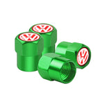 4Pcs Car Wheel Tires  Valve Caps Auto Exterior Accessories For Volkswagen GTI Golf Polo Passat RLine Magotan Jetta Bora Beetle R