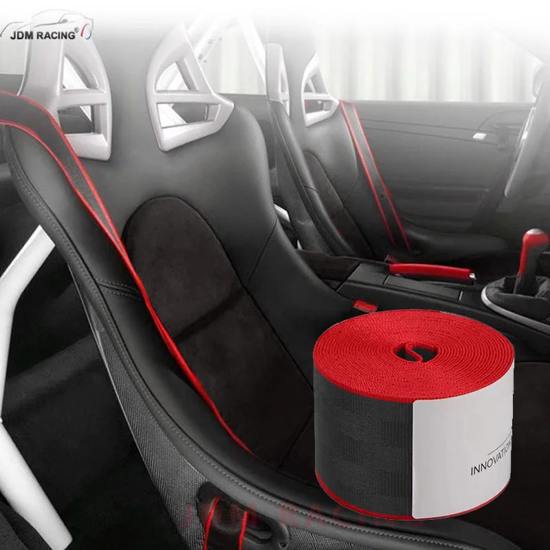 3.6meter Car Seat Belt Webbing Polyester Seat Lap Nylon Safety Strap 48MM Width Car Seat Conversion Car Accessories DIY