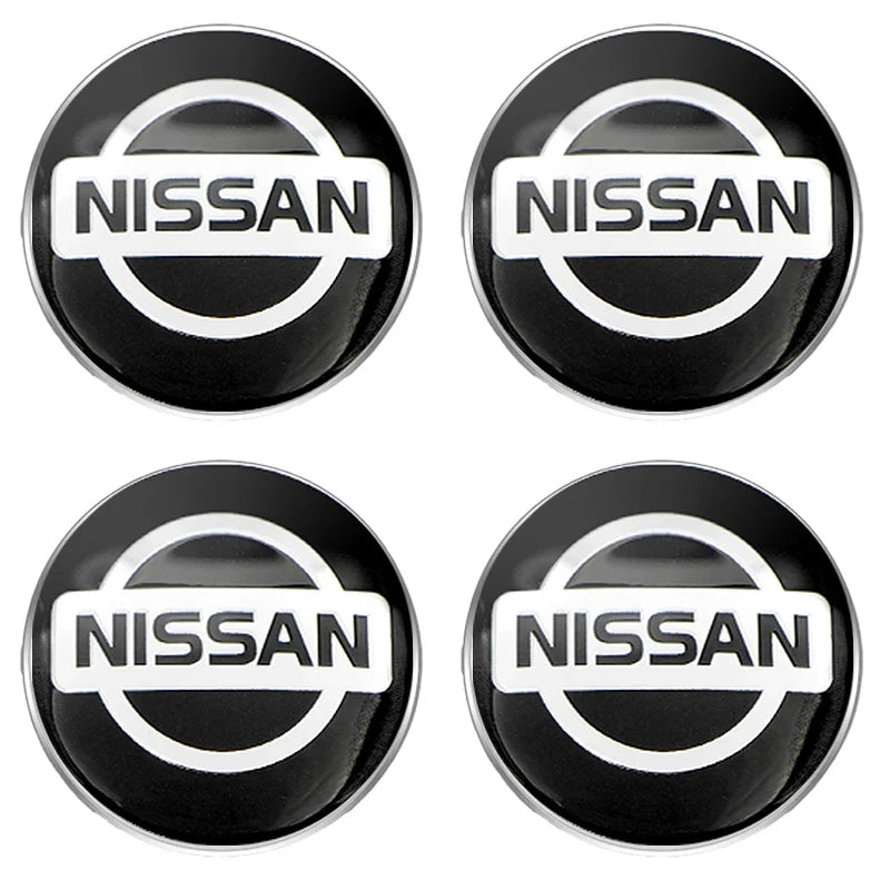 56mm Car Wheel Stickers Center Hub Cap Car Emblem Badge For Nismo Nissans Tiida Teana Skyline Juke X-trail Almera Qashqai Goods