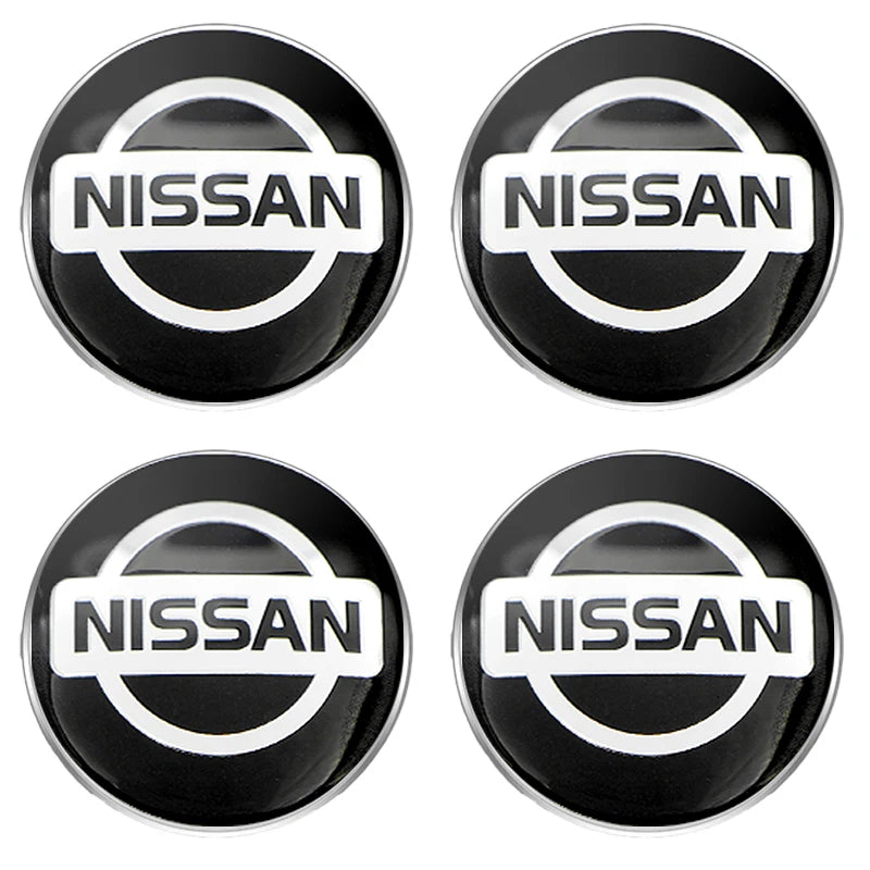 56mm Car Wheel Stickers Center Hub Cap Car Emblem Badge For Nismo Nissans Tiida Teana Skyline Juke X-trail Almera Qashqai Goods