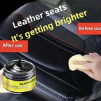 Black Universal Car Wax Paste: Dashboard Nano Crystal Coating, Interior Shine, Tire Protection and Oxidation Removal
