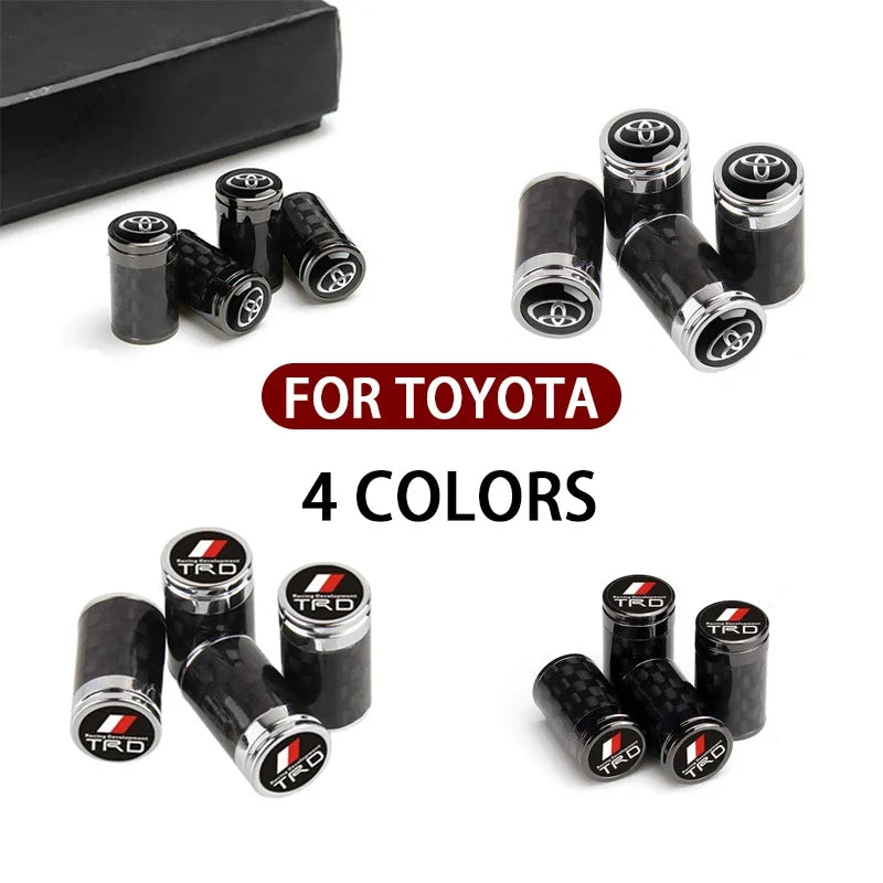 New Car Styling Wheel Tire Valve Stem Caps Cover Auto Parts For Toyota RAV4 Corolla Camry Frontier Supra C-HR Hilux Tacoma Prado
