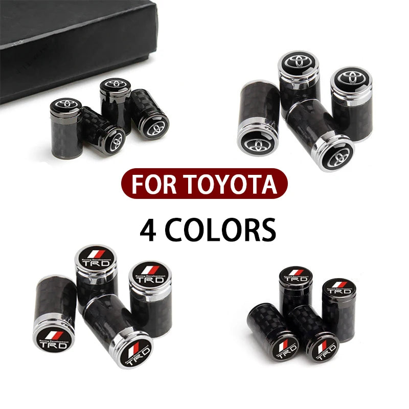New Car Styling Wheel Tire Valve Stem Caps Cover Auto Parts For Toyota RAV4 Corolla Camry Frontier Supra C-HR Hilux Tacoma Prado