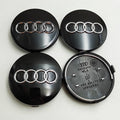 4pcs 60mm Black Grey Car Styling Badge Wheel Center Hub Cap Rim Caps For Audi Emblem 4B0601170 A1 A3 A4 A5 A6 Auto Accessories