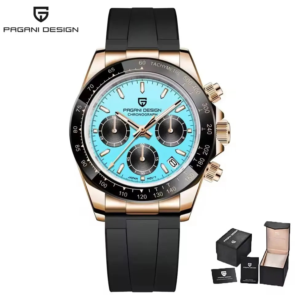 40mm New V2 PAGANI DESIGN Classic fashion Men Quartz Watches Sapphire Retro Chronograph Stainless Steel Waterproof Watch for Men