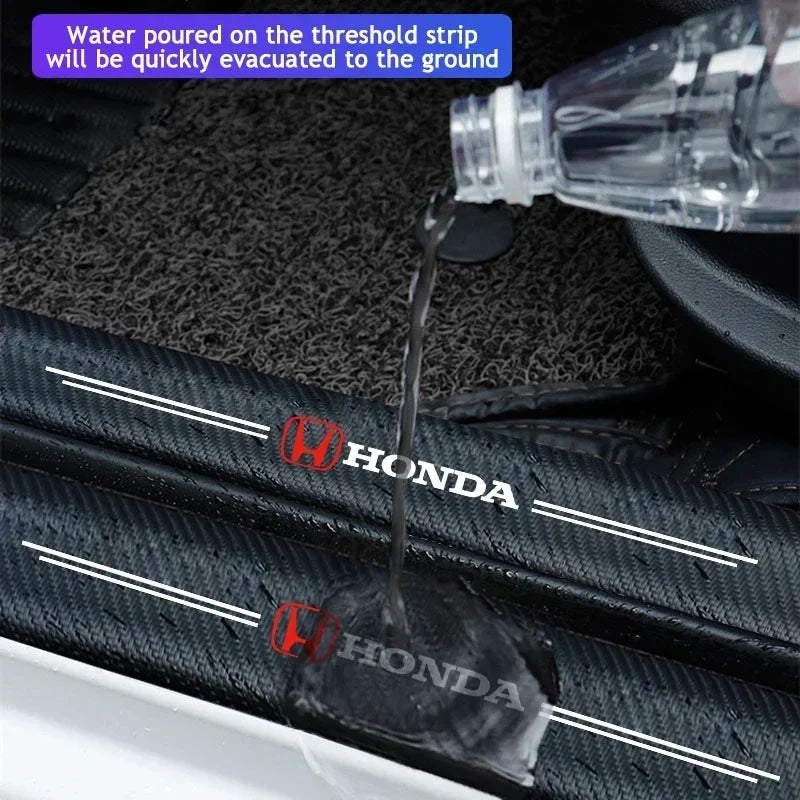 4/5 pcs Car Emblem Threshold Anti Scratch Door Sill Protector For Honda Civic Fit Jazz Accord Pilot CRV Odyssey Passport City