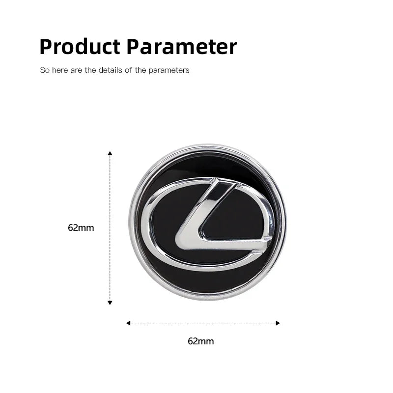 For Lexus RX330 IS250 Ct200h ES300h RX350 IS300h ES350 Car Tire Wheel hub Covers  4Pcs 62mm Car Wheel Center Hub Caps
