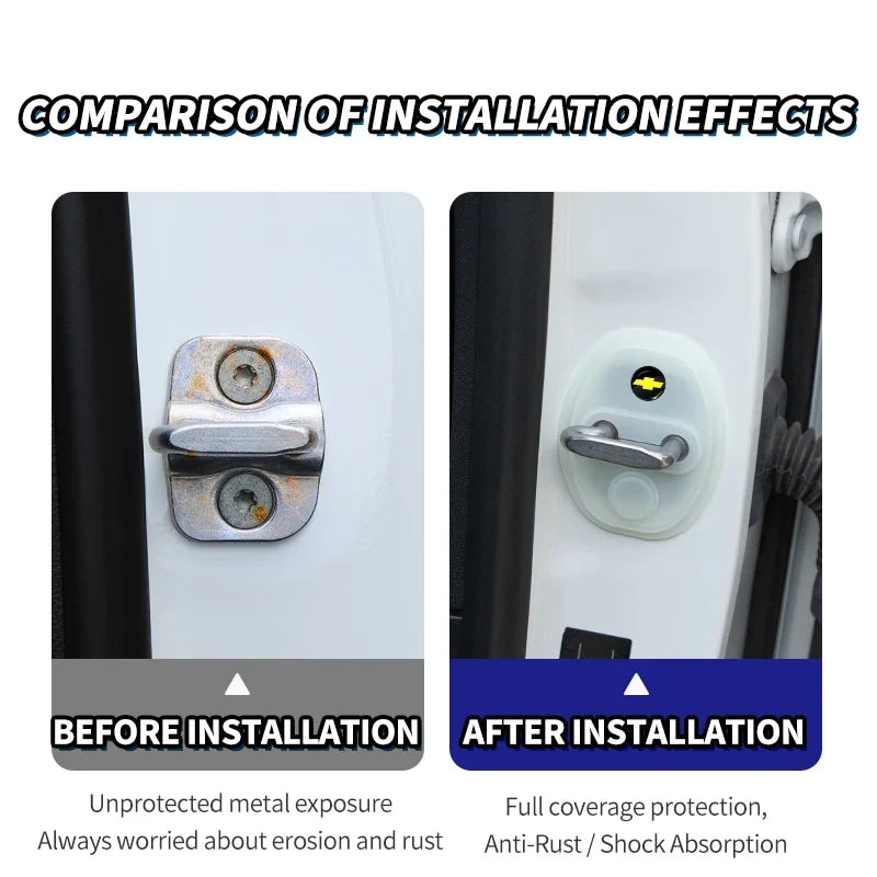 Silicone Car Door Protector - Shockproof, Mute, Dustproof For Chevrolet Silverado Impala Malibu Equinox Cruze Camaro Spark Aveo