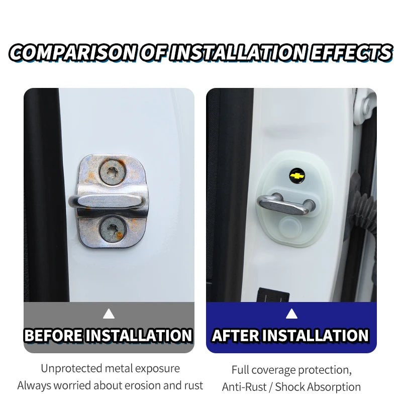 Silicone Car Door Protector - Shockproof, Mute, Dustproof For Chevrolet Silverado Impala Malibu Equinox Cruze Camaro Spark Aveo