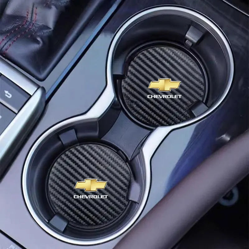 Car Cup Holder Coaster Anti-Slip Car Water Cup Pad For Chevrolet Onix Cruze Silverado Impala Equinox Malibu Tahoe Cobalt Camaro